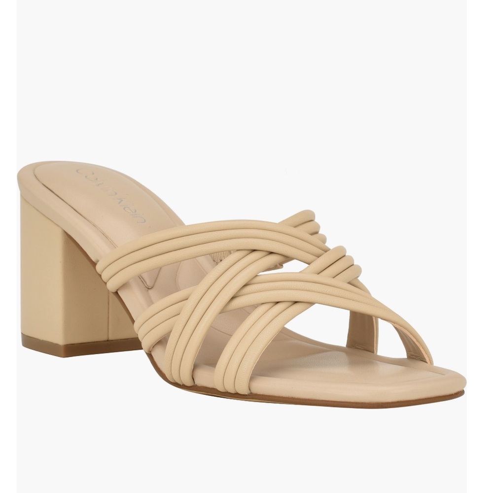 Calvin Klein Terisa Slide Sandals in Natural Size 6.5‎